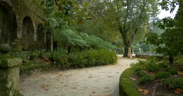 Erstaunliche quinta da regaleira und gärten, portugal — Stockvideo