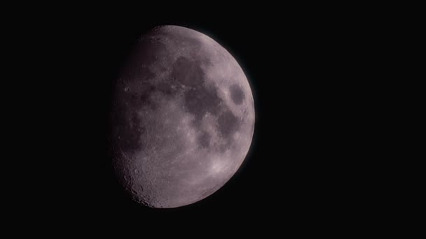 Waxing Gibbous Moon — Stock Video