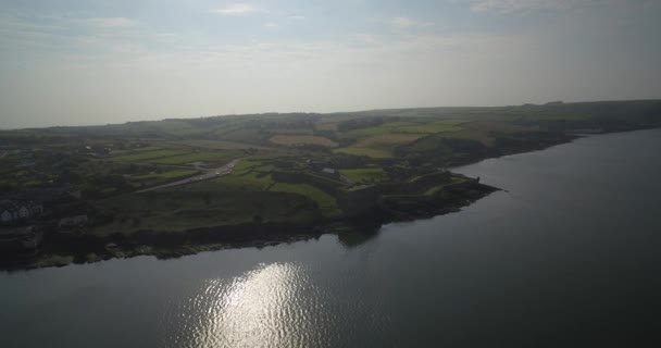 Aerial, Charles Fort, Kinsale, County Cork, Ireland — Stock Video