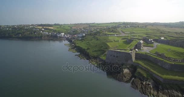 Aerial, Charles Fort, Kinsale, County Cork, Irlanda — Vídeo de Stock