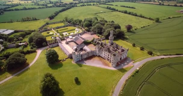Aerial, Ducketts Grove And Gardens, County Carlow, Irlanda — Vídeo de Stock