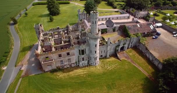 Aerial, Ducketts Grove And Gardens, Condado de Carlow, Irlanda — Vídeos de Stock