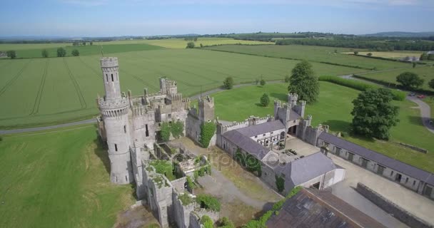 Aerial, Ducketts Grove And Gardens, Condado de Carlow, Irlanda — Vídeo de stock