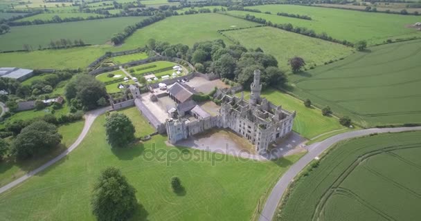 Aerial, Ducketts Grove And Gardens, Condado de Carlow, Irlanda — Vídeos de Stock