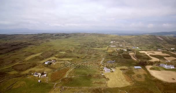 Aerial, Irish Cliffs, County Cork, Ireland — Stock Video