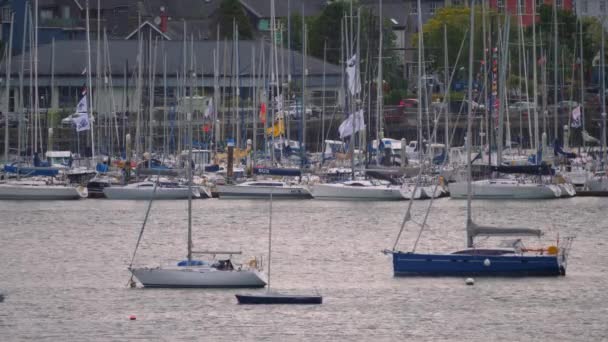 Kinsale port, County Cork, Irlandia - wersja stopniem — Wideo stockowe