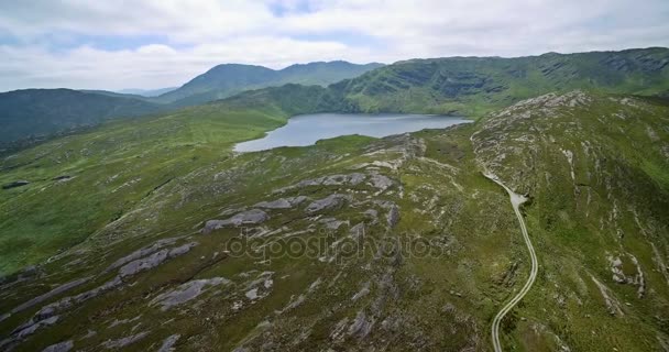 Aerial, Barley Lake, County Cork, Ireland — Stock Video