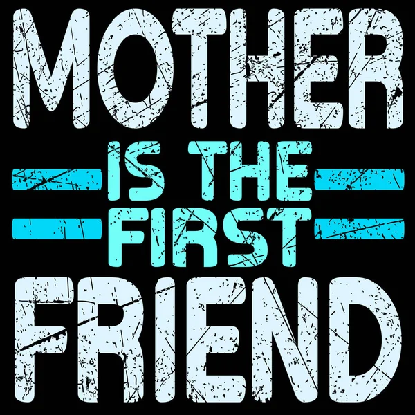 Anya Első Barát Anyák Napja Vektor Illusztráció Ajándék Anyának Anyák — Stock Vector