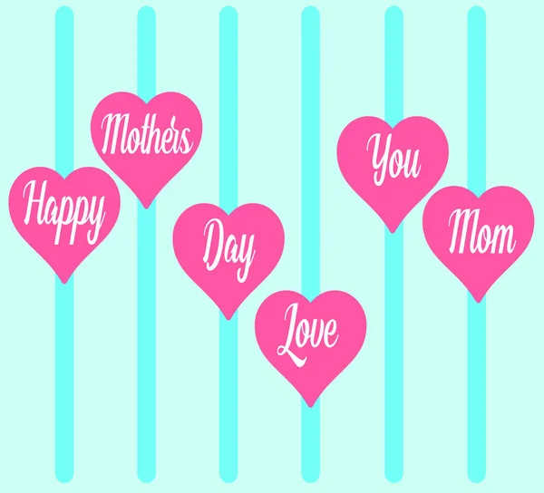 Днем Матері Задньому Плані Люблю Тебе Матуся Ector Illustration Подарунок — стоковий вектор
