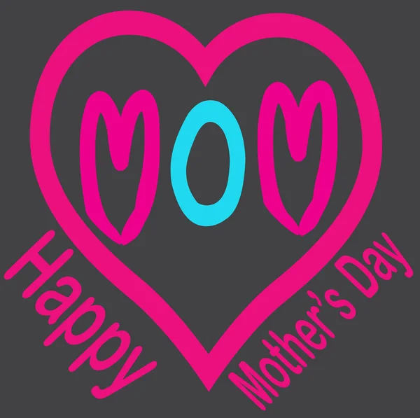 Mom Vector Happy Mother Day Illustration Hintergrund Gutschein — Stockvektor