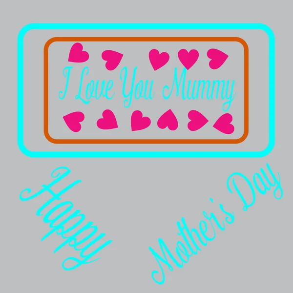 Quiero Mamá Antecedentes Vector Card Illustration Happy Día Las Madres — Vector de stock