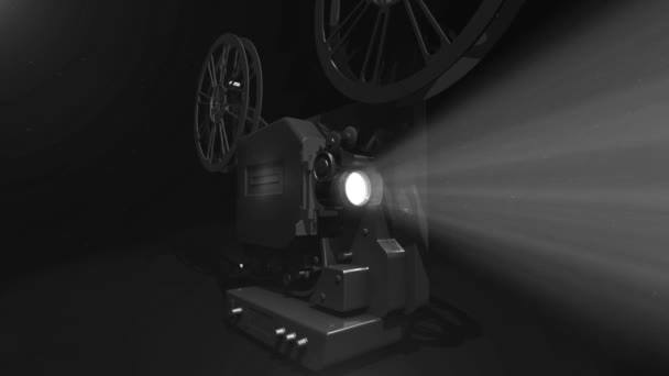 8mm vintage film projector — Stock Video