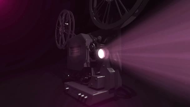 8mm vintage film projector — Stock Video