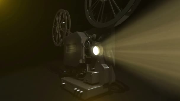 8mm老式电影放映机 — 图库视频影像