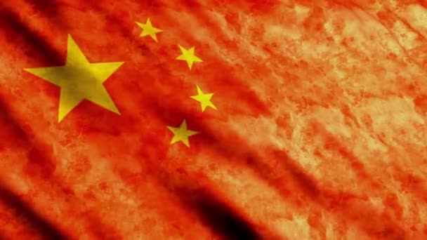 Bandera china — Vídeo de stock