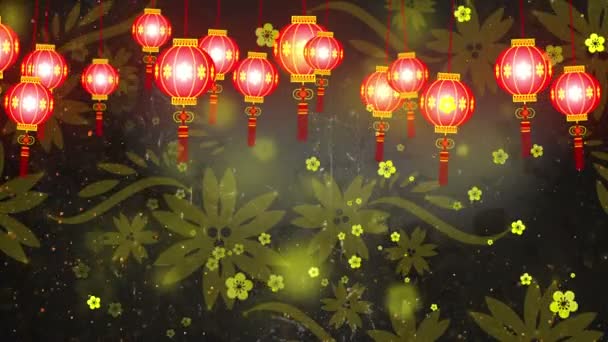 Video Chinese Lantern Lights — стоковое видео