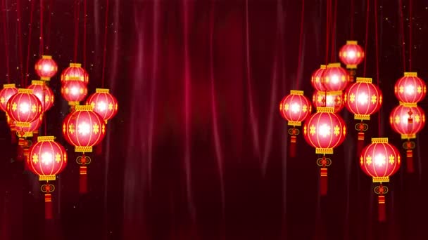 Lanterna cinese luci — Video Stock