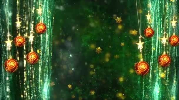 Jul dekorationer bakgrund — Stockvideo