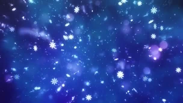 Schnee zu Weihnachten — Stockvideo