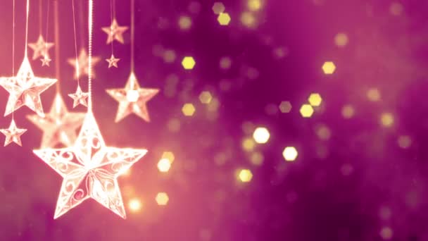 Decoraciones de estrellas de Navidad — Vídeos de Stock