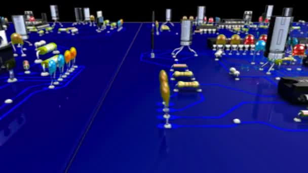 回路基板の青 — ストック動画