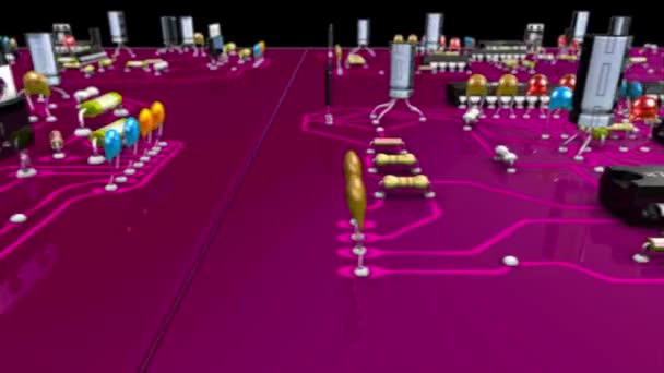 circuit imprimé rose 