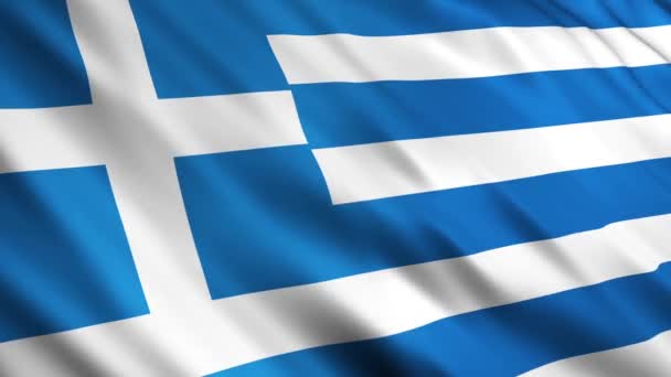 Grekland flaggor — Stockvideo