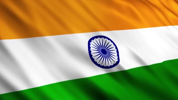 Indien flagga — Stockvideo