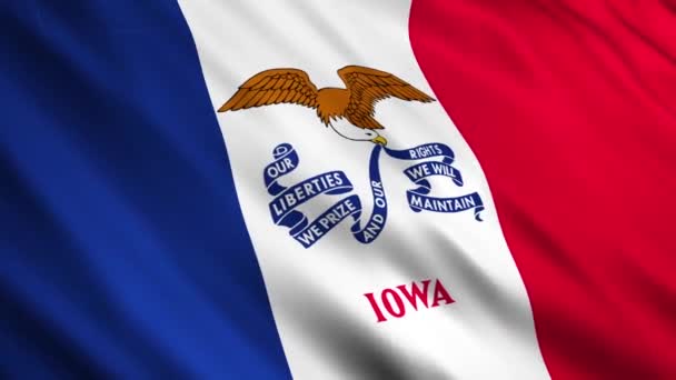 Bandeira do Estado de Iowa — Vídeo de Stock