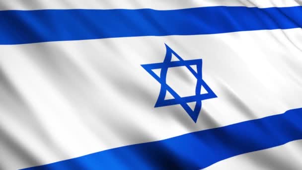 Israels flagga — Stockvideo