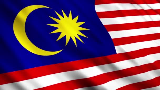 Malaysia flagga — Stockvideo