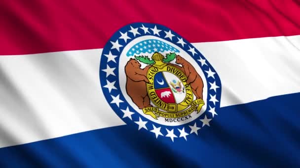 Bandeira do Estado do Missouri — Vídeo de Stock