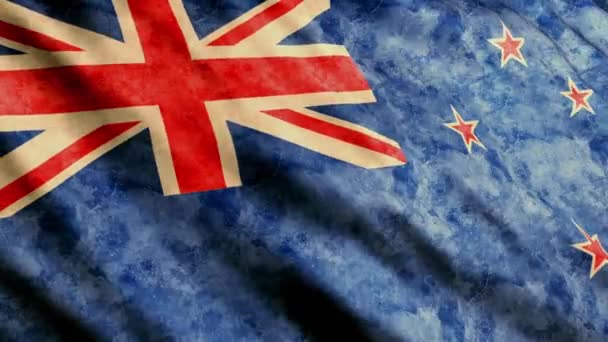 Флаг Новой Зеландии — стоковое видео