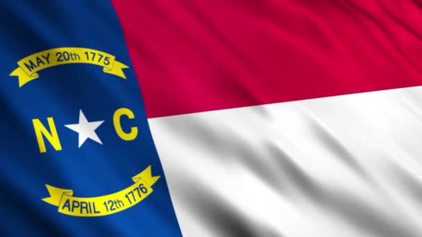 Bandeira do Estado da Carolina do Norte — Vídeo de Stock