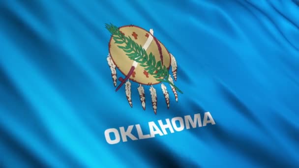 Bandera del Estado de Oklahoma — Vídeos de Stock