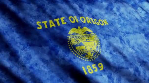 Oregonische Staatsflagge — Stockvideo