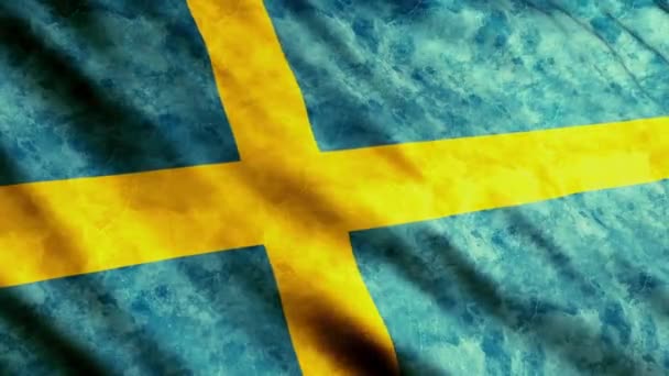 Bandiera Svezia — Video Stock