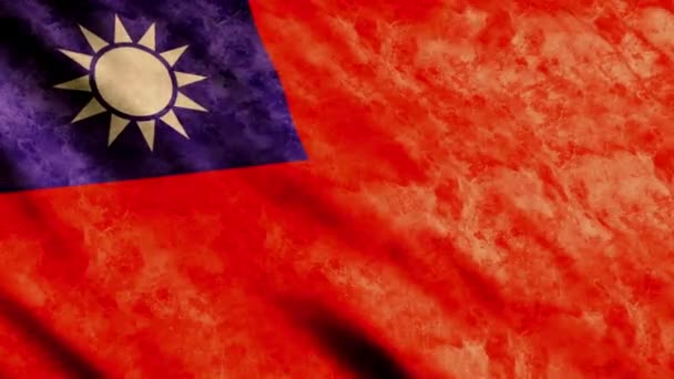 Vlag van Taiwan — Stockvideo