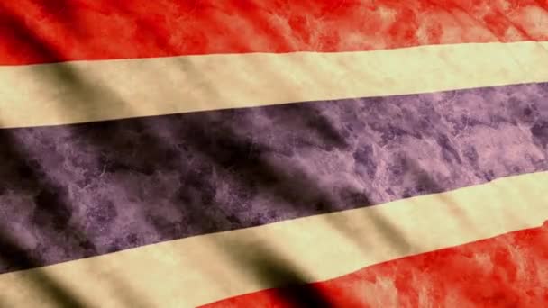 Bandiera Thailandia — Video Stock