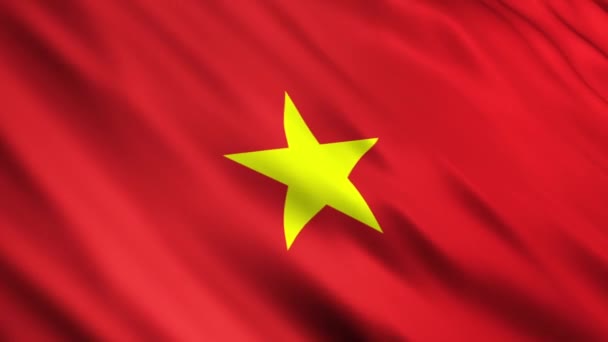 Bandera de Vietnam — Vídeo de stock