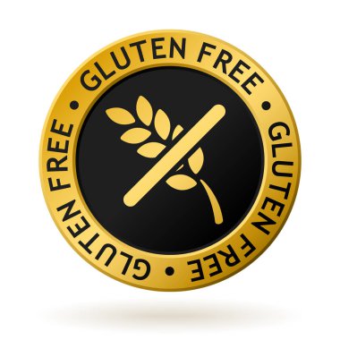 vektör gluten ücretsiz altın madalya