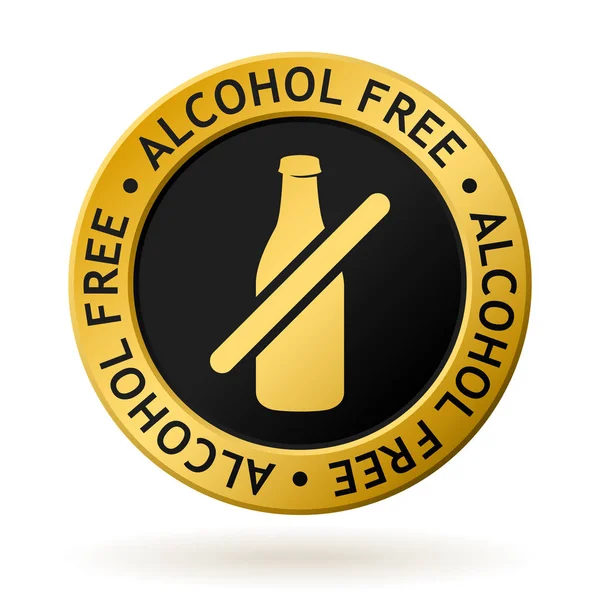 Vektor alkohol ingyenes arany érem — Stock Vector