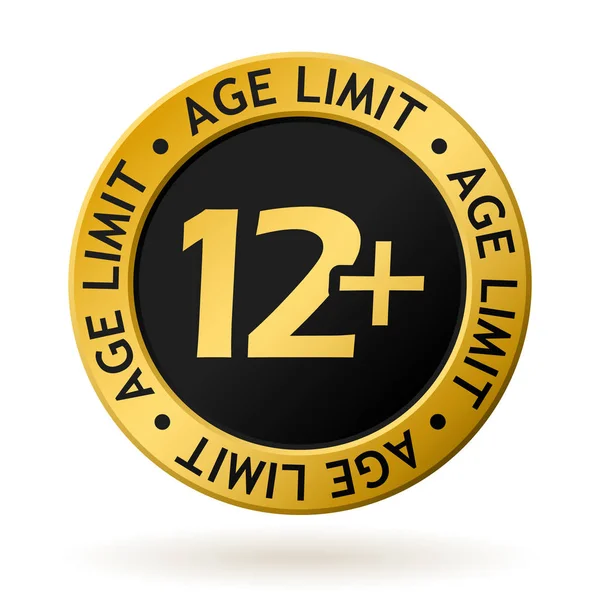 Medaglia d'oro vettoriale limite di età — Vettoriale Stock