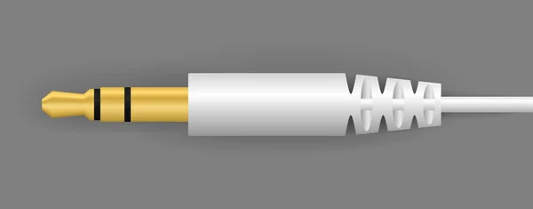 Vector conector de audio blanco — Vector de stock