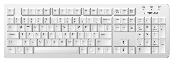 vektör beyaz pc klavye