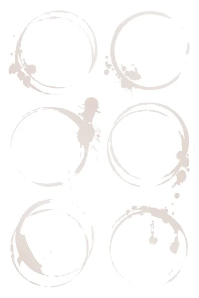 Vector light coffee stains — Stock Vector