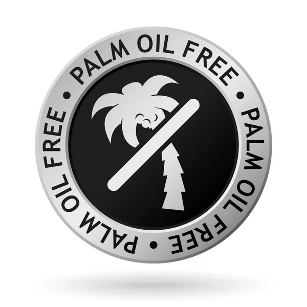 Wektor oleju palmowego srebrny medal — Wektor stockowy