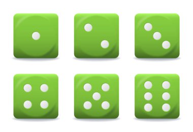 vektör yeşil zarlar