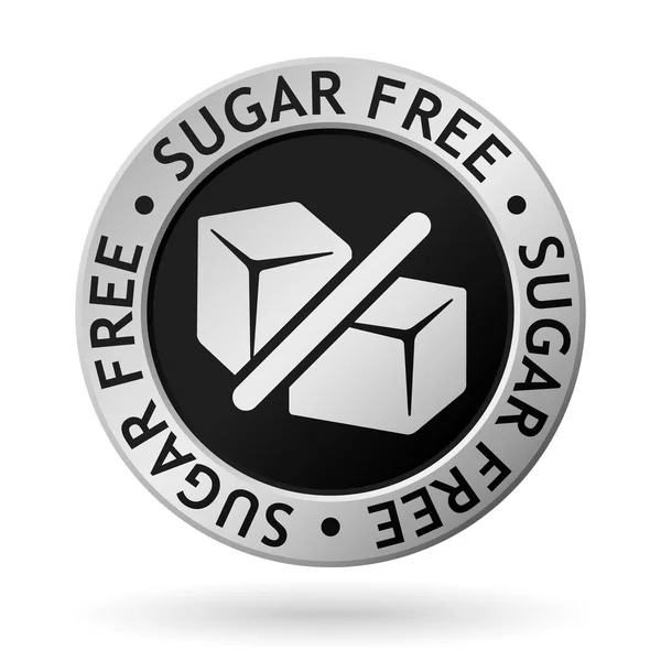 Vector sugar free silver medal — 图库矢量图片