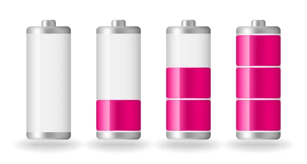 Vecteur brillant indicateur de plénitude de la batterie — Image vectorielle